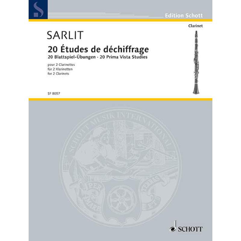 Titelbild für SF 8057 - 20 ETUDES DE DECHIFFRAGE