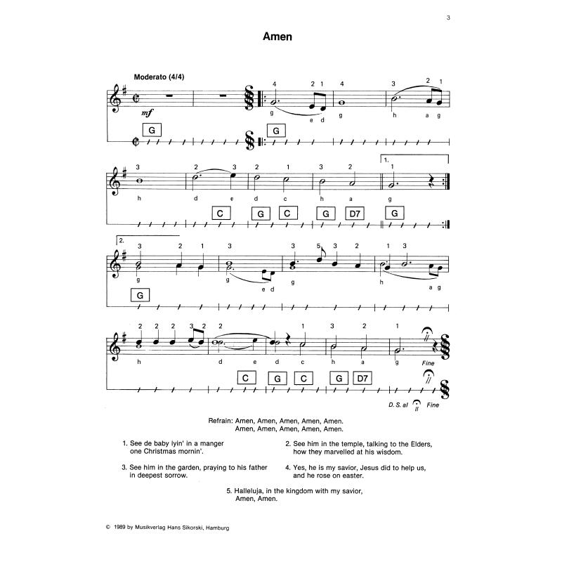 Notenbild für SIK 1241 - GOSPELS + SPIRITUALS