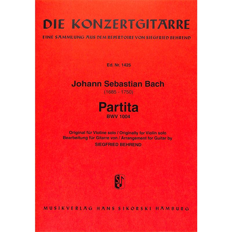 Titelbild für SIK 1425 - PARTITA BWV 1004