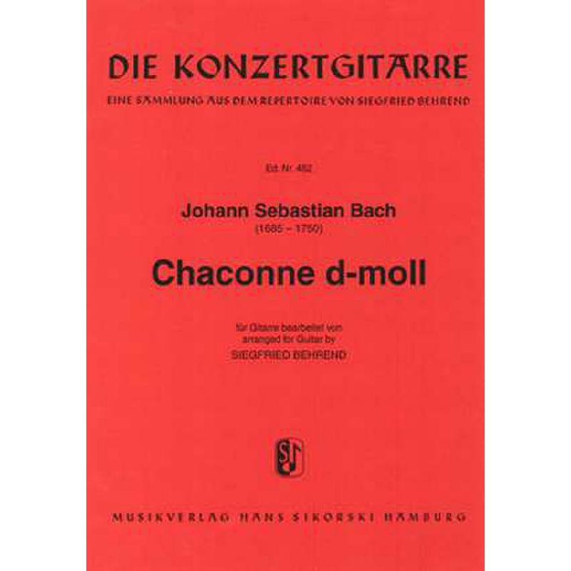 Titelbild für SIK 482 - CHACONNE D-MOLL BWV 1004