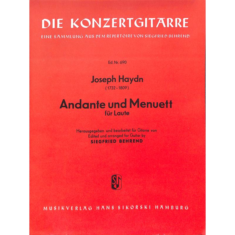 Titelbild für SIK 690 - ANDANTE + MENUETT FUER LAUTE