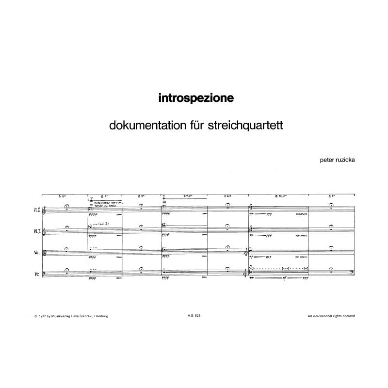 Notenbild für SIK 823 - INTROSPEZIONE DOKUMENTATION