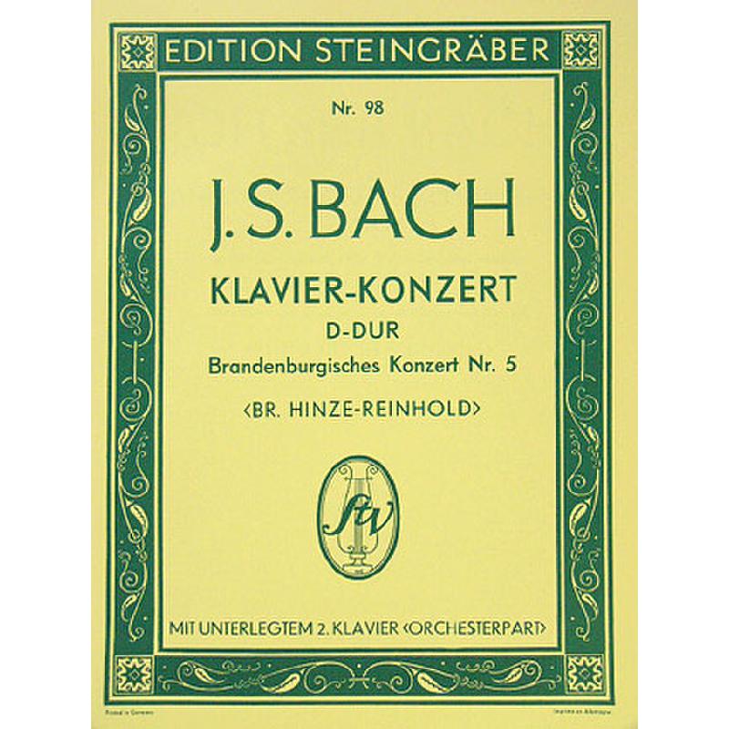 Titelbild für STEIN 98 - BRANDENBURGISCHES KONZERT 5 D-DUR BWV 1050