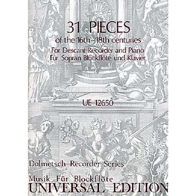 Titelbild für UE 12650 - 31 PIECES OF THE 16 - 18 CENTURY