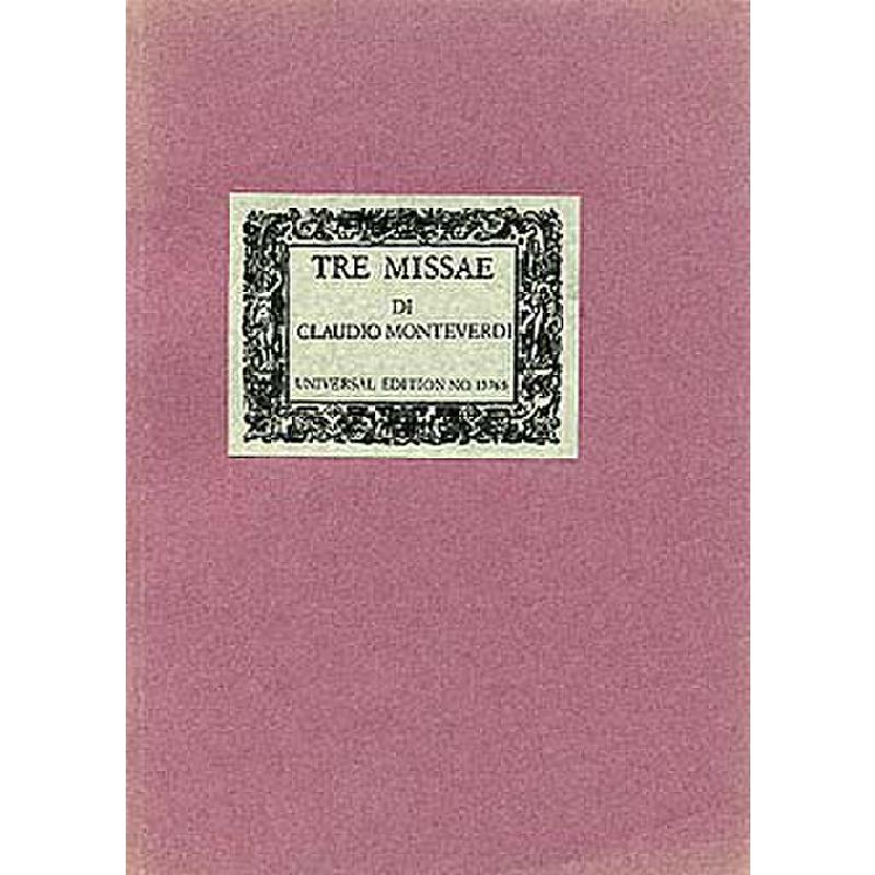 Titelbild für UE 13765 - TRE MISSAE