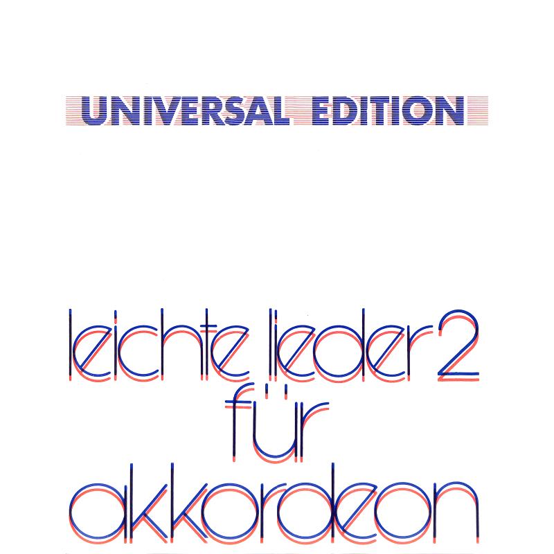 Titelbild für UE 16731 - LEICHTE LIEDER 2