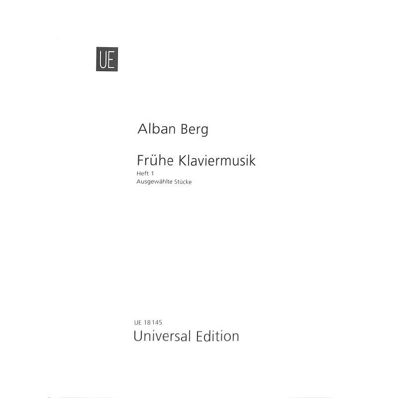 Titelbild für UE 18145 - FRUEHE KLAVIERMUSIK BD 1