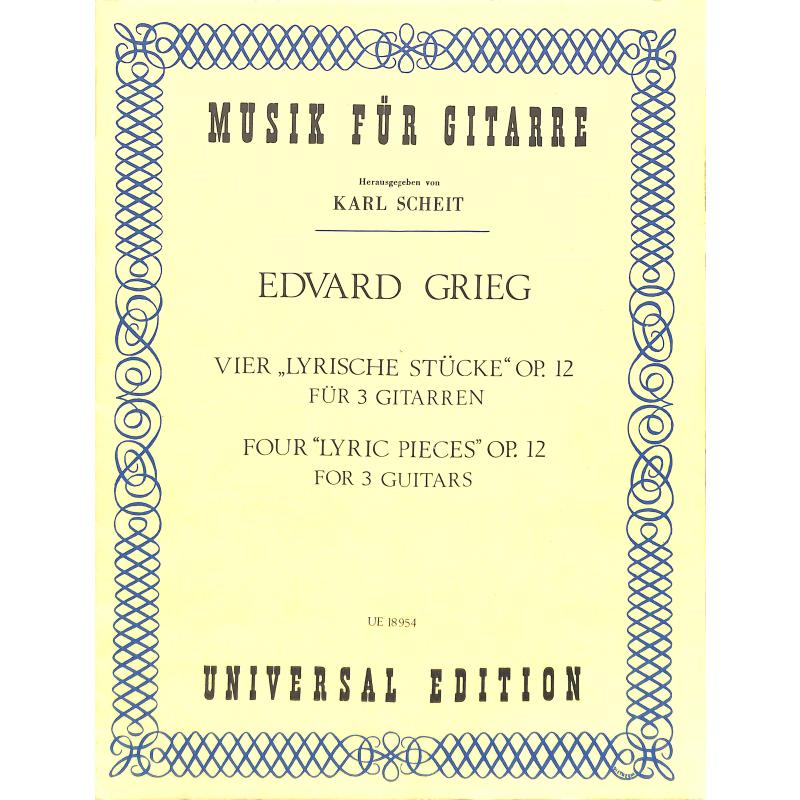 Titelbild für UE 18954 - 4 LYRISCHE STUECKE OP 12