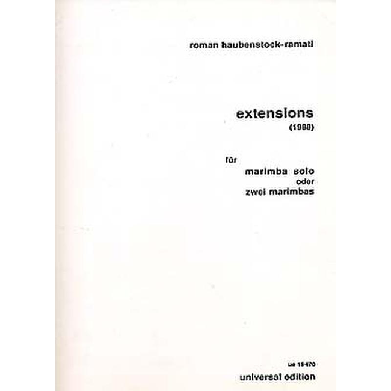Titelbild für UE 19470 - EXTENSIONS