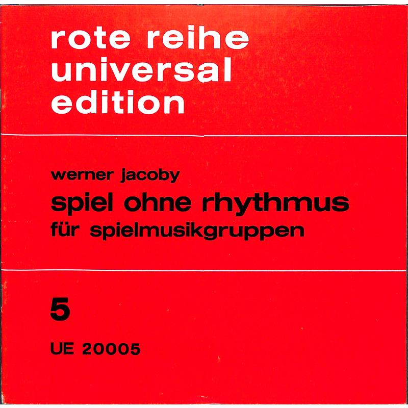Titelbild für UE 20005 - SPIEL OHNE RHYTHMUS