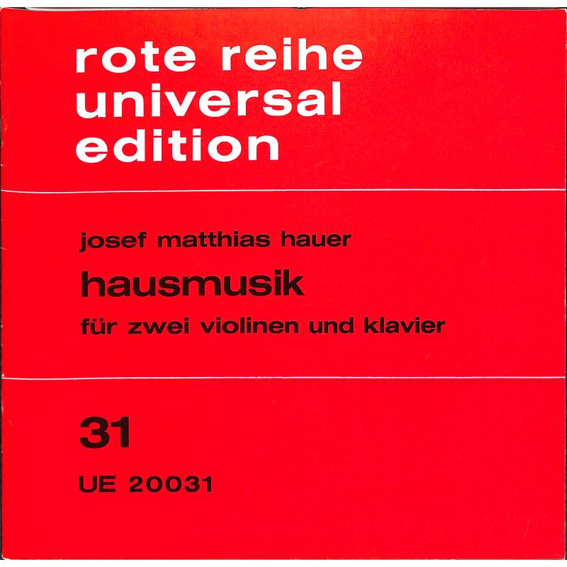 Titelbild für UE 20031 - HAUSMUSIK