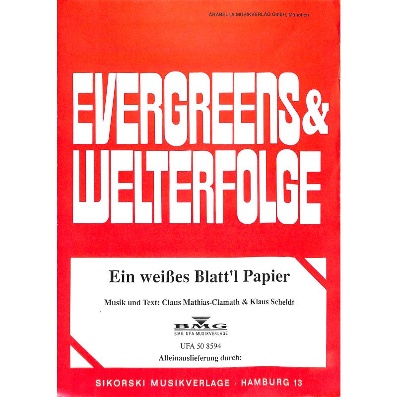 Titelbild für UFT 508594 - Ein weisses Blatt'l Papier