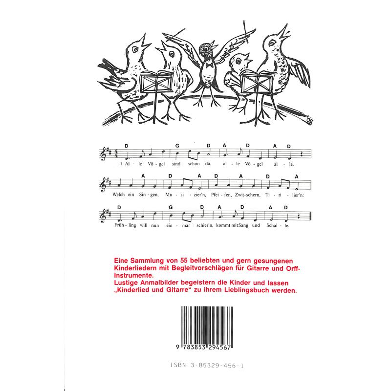 Notenbild für ISBN 3-85329-456-1 - KINDERLIED + GITARRE