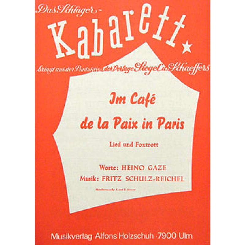 Titelbild für VHR 03H - IM CAFE DE LA PAIX IN PARIS