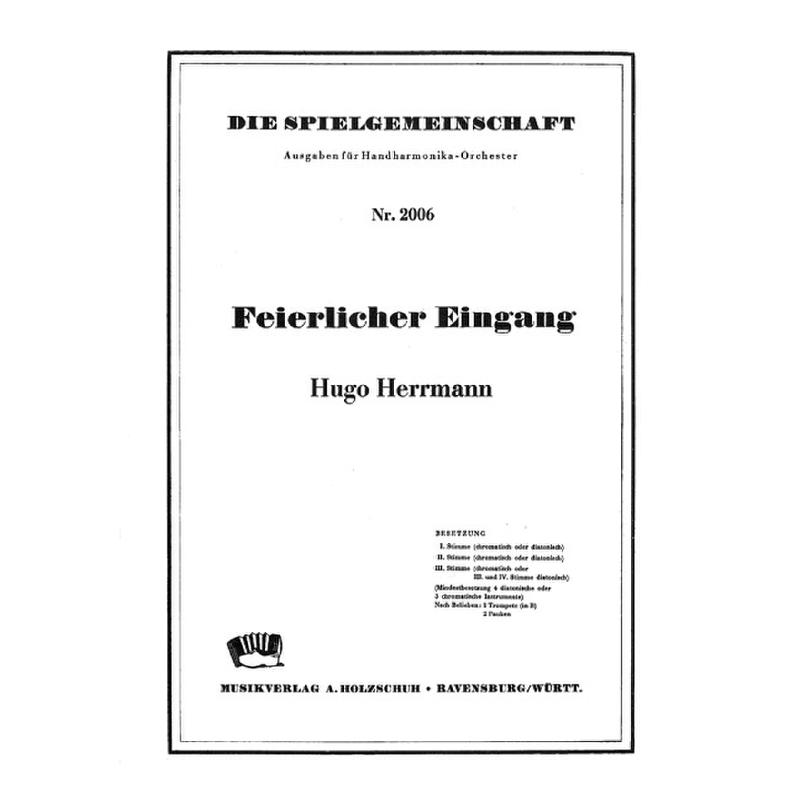 Titelbild für VHR 2006-00 - FEIERLICHER EINGANG