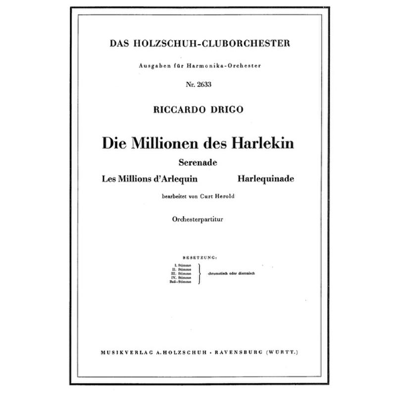 Titelbild für VHR 2633-00 - DIE MILLIONEN DES HARLEKIN
