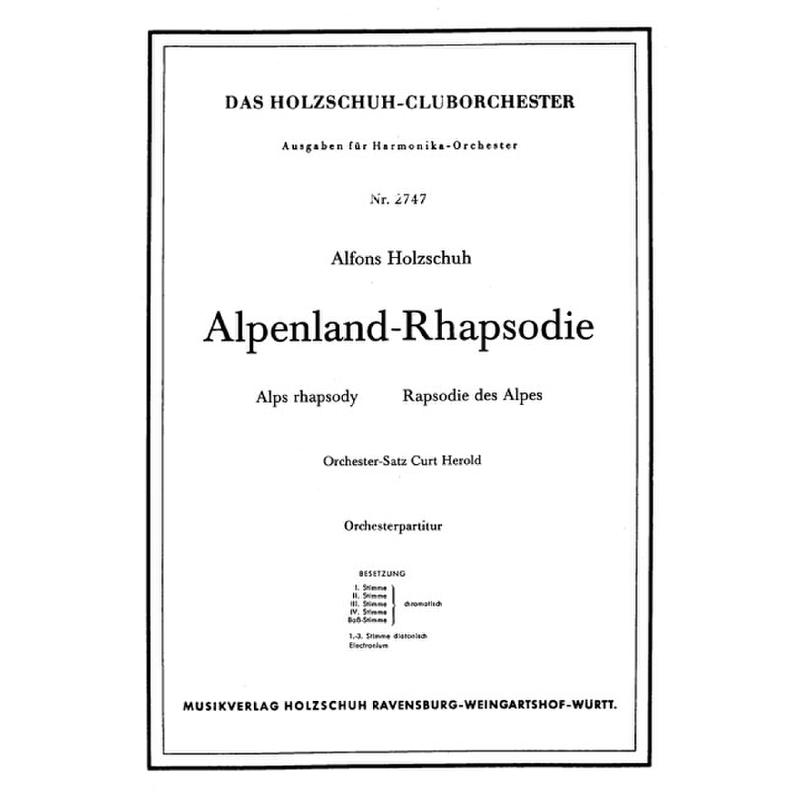 Titelbild für VHR 2747-00 - ALPENLAND RHAPSODIE