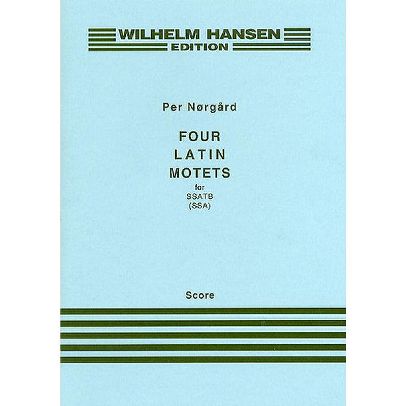 Titelbild für WH 30423 - 4 LATIN MOTETS
