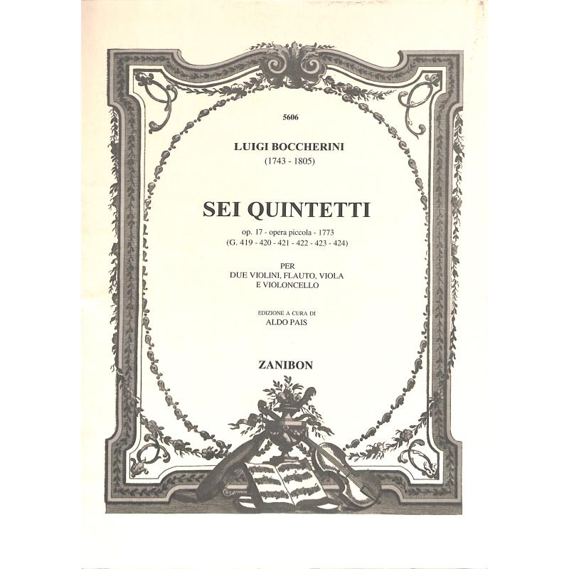 Titelbild für GZ 5606 - 6 Quintetti op 17