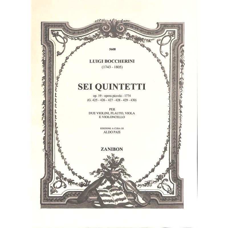 Titelbild für GZ 5608 - 6 Quintetti op 19