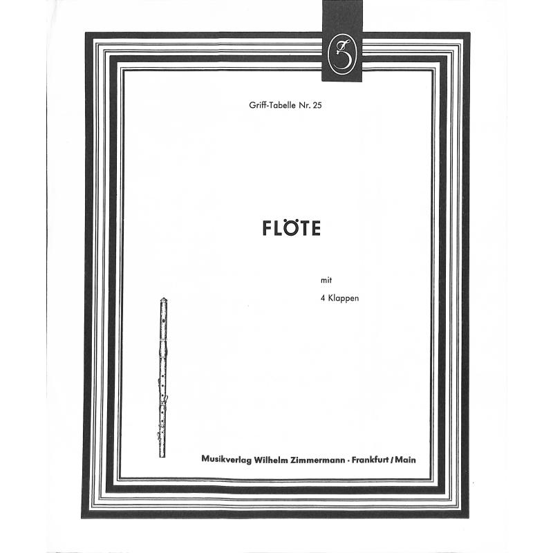 Titelbild für ZM 90025 - GRIFFTABELLE FLOETE (4 KLAPPEN)