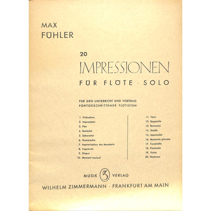 Titelbild für ZM 17690 - 20 IMPRESSIONEN