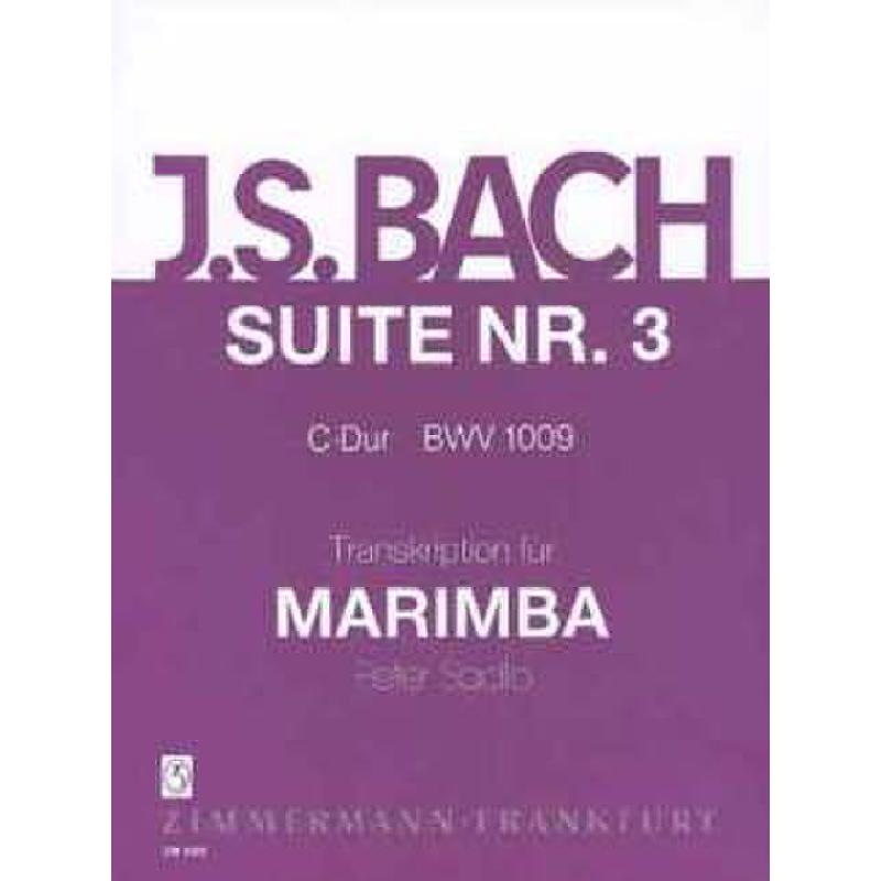 Titelbild für ZM 25030 - SUITE 3 C-DUR BWV 1009 (VC)