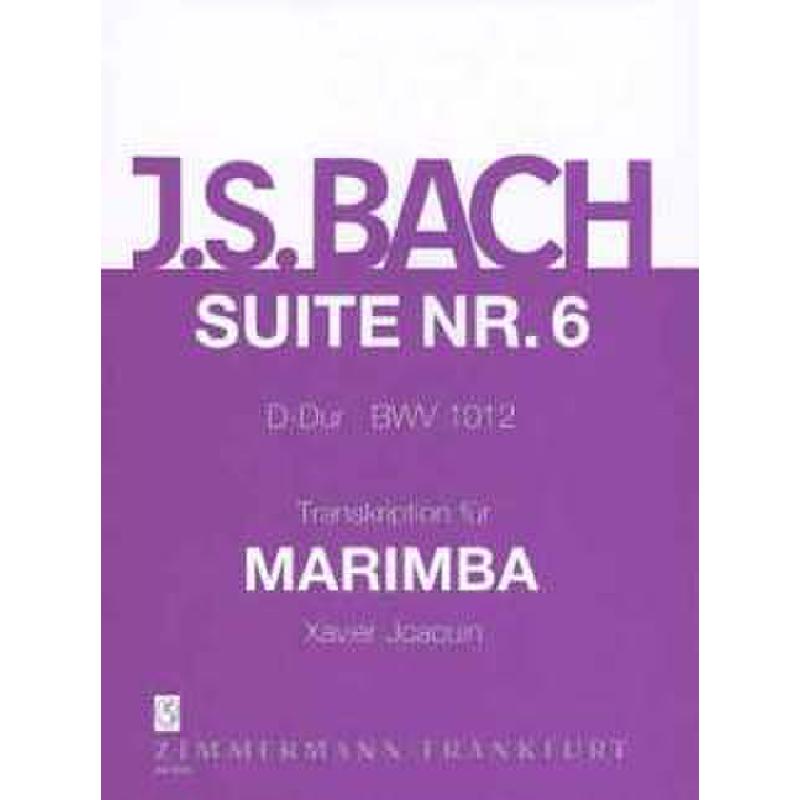 Titelbild für ZM 25060 - SUITE 6 D-DUR BWV 1012 (VC)