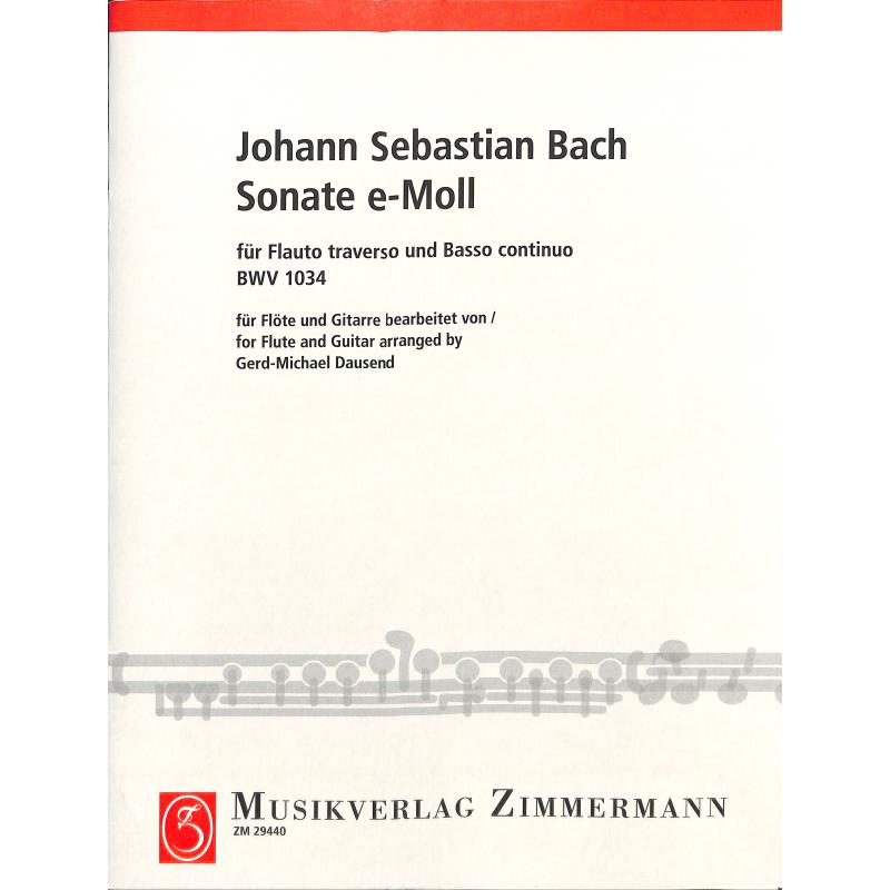 Titelbild für ZM 29440 - SONATE E-MOLL BWV 1034