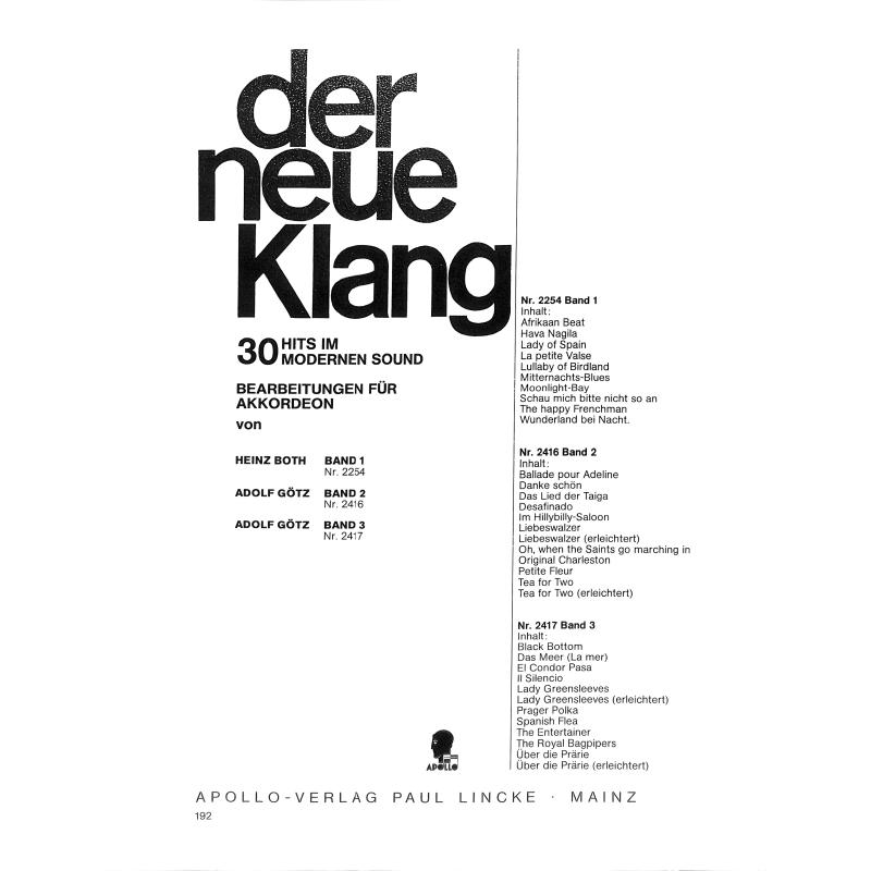 Notenbild für AV 6115 - DER NEUE KLANG 4