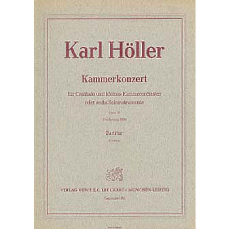 Titelbild für L 9290A - KAMMERKONZERT OP 19