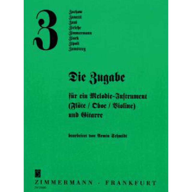 Titelbild für ZM 28680 - DIE ZUGABE 3 - Z -