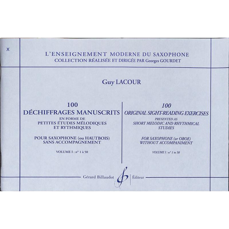 Titelbild für BILL -SC0005 - 100 DECHIFFRAGES MANUSCRITS 1 (1-50)