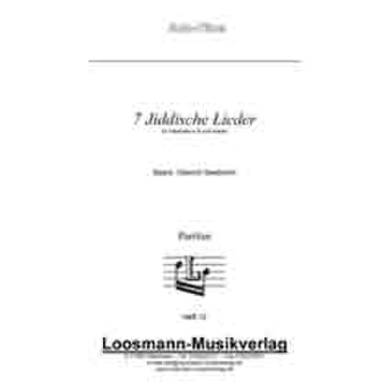Titelbild für LOOSMANN -ST12 - 7 JIDDISCHE LIEDER