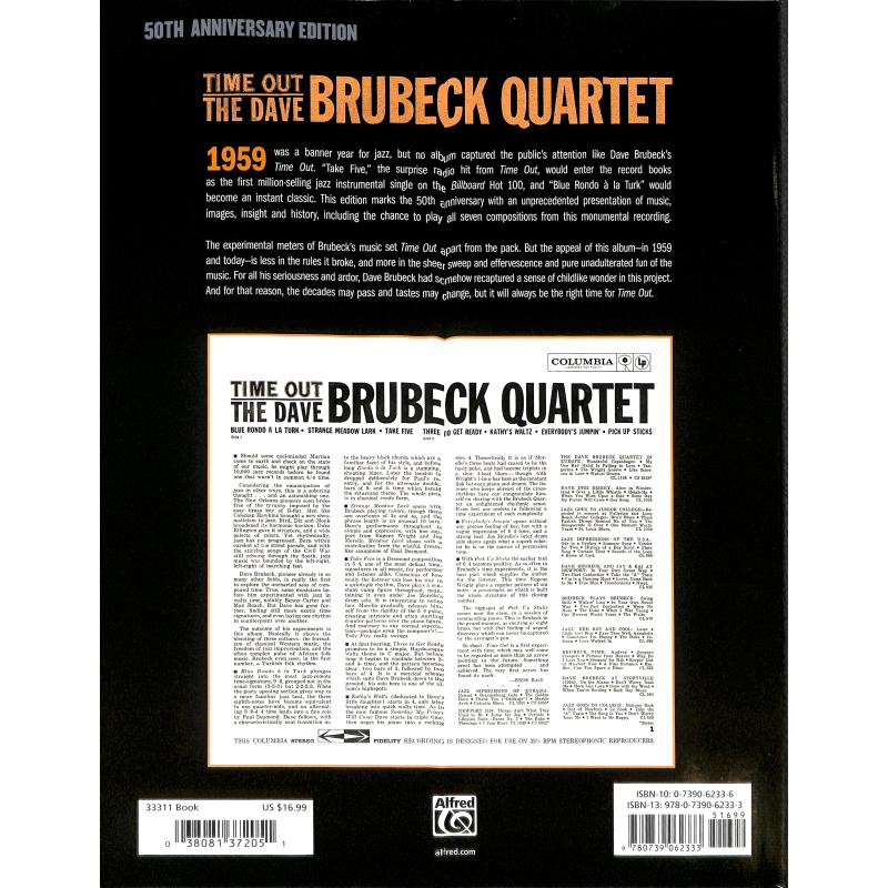 Notenbild für ALF 33311 - TIME OUT - THE DAVE BRUBECK QUARTET (50TH ANNIVERSARY EDITION)