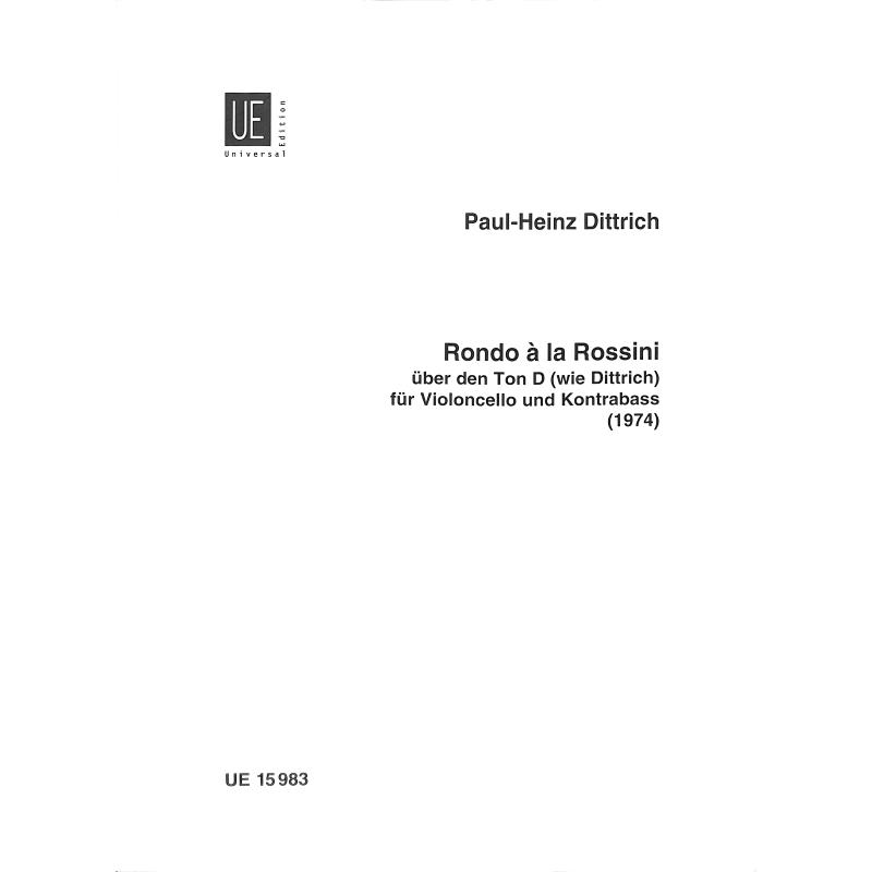 Titelbild für UE 15983 - RONDO A LA ROSSINI UEBER DEN TON D (WIE DITTRICH)