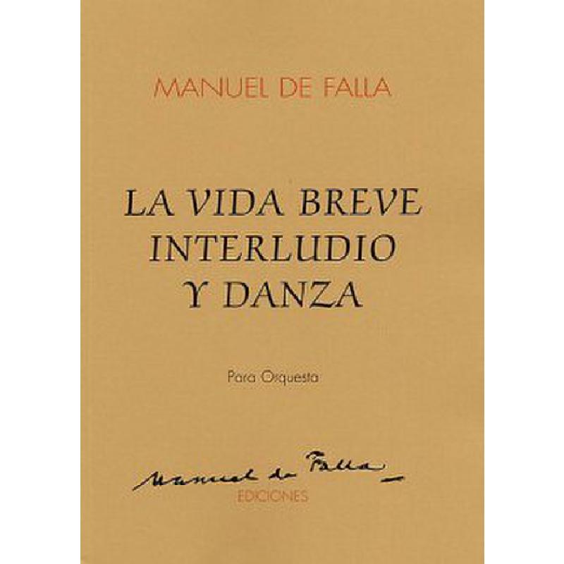 Titelbild für UMF 1031 - LA VIDA BREVE INTERLUDIO Y DANZA