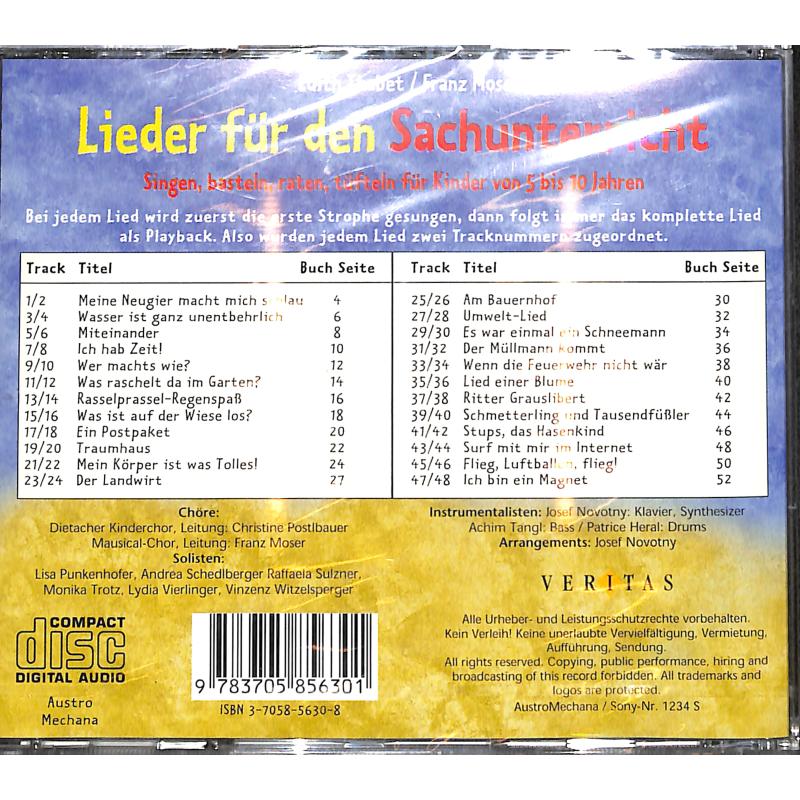 Notenbild für ISBN 3-7058-5630-8 - LIEDER FUER DEN SACHUNTERRICHT