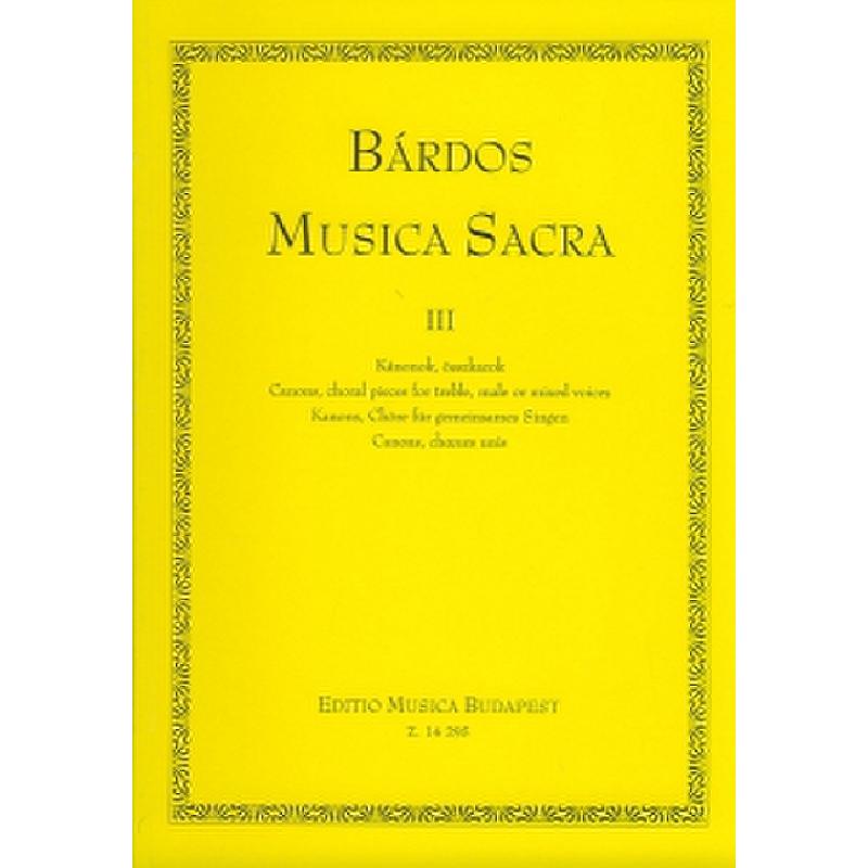 Titelbild für EMB 14295 - MUSICA SACRA 3 (KANONS)
