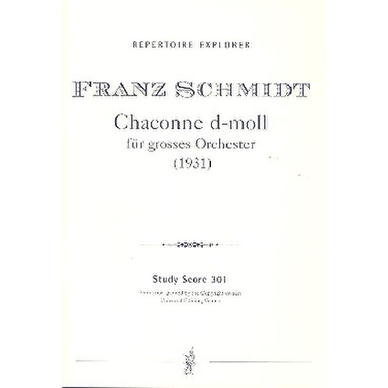 Titelbild für MPH 301 - CHACONNE D-MOLL