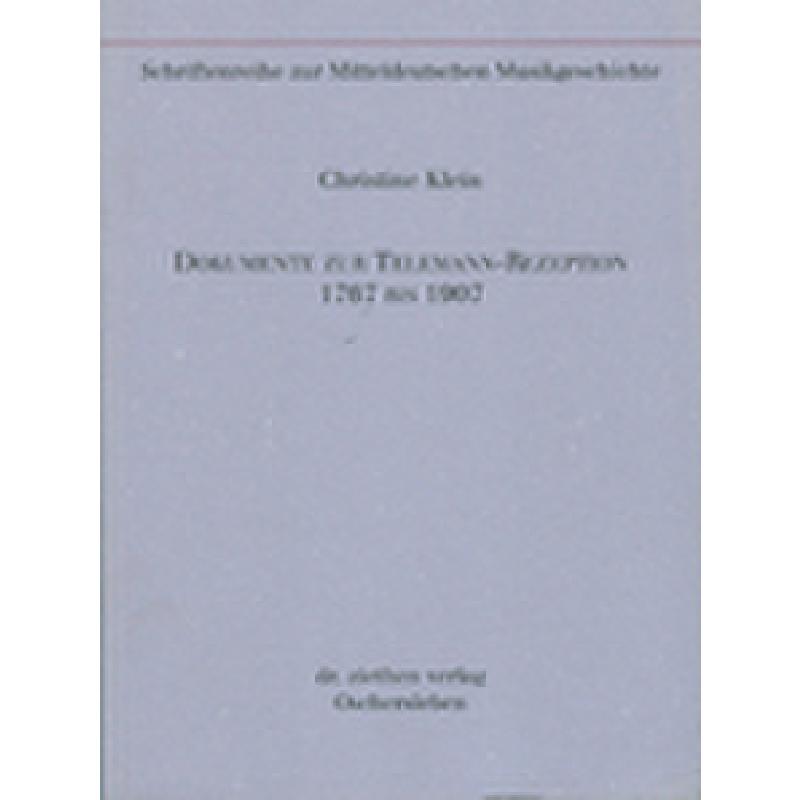 Titelbild für ISBN 3-932090-31-4 - DOKUMENTE ZUR TELEMANN REZEPTION 1767-1907