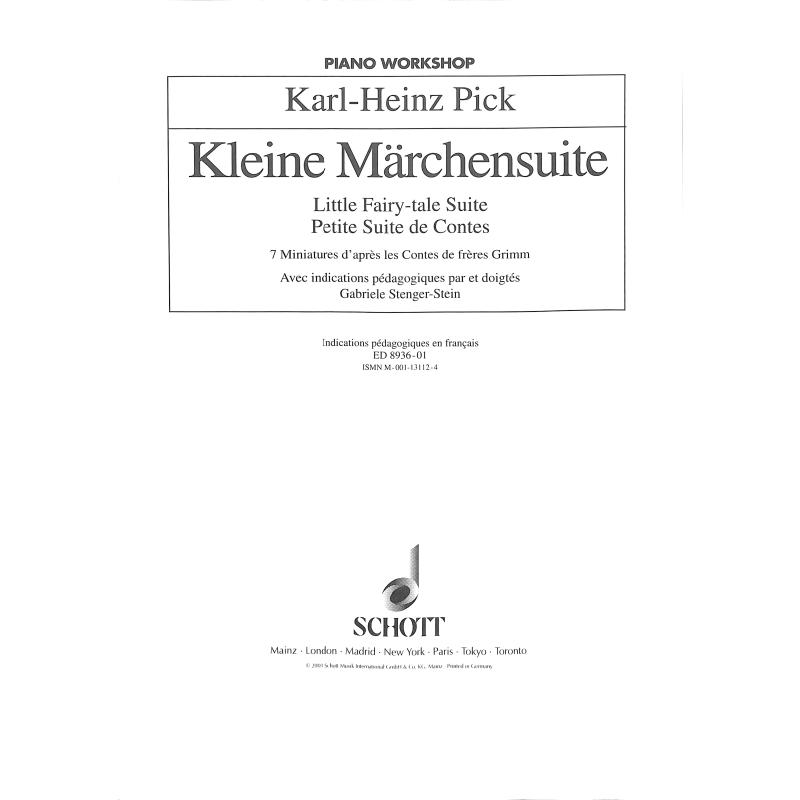 Titelbild für ED 8936-01 - KLEINE MAERCHENSUITE