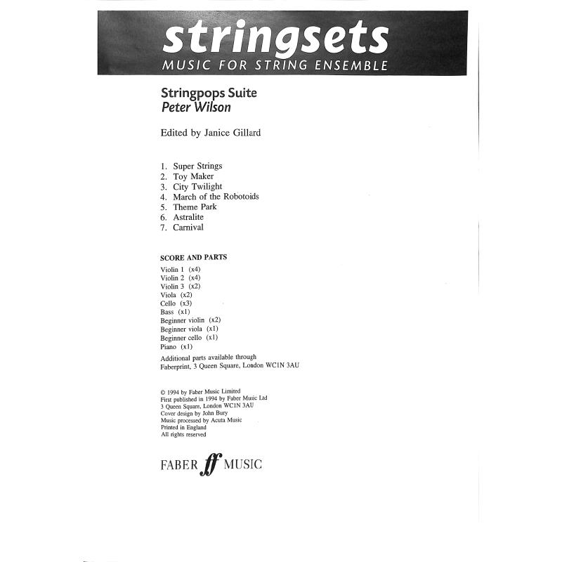 Titelbild für ISBN 0-571-55152-1 - STRINGPOPS SUITE