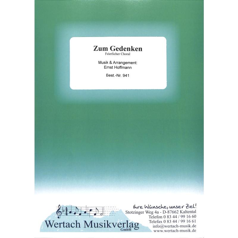 Titelbild für WERTACH 941 - ZUM GEDENKEN - FEIERLICHER CHORAL