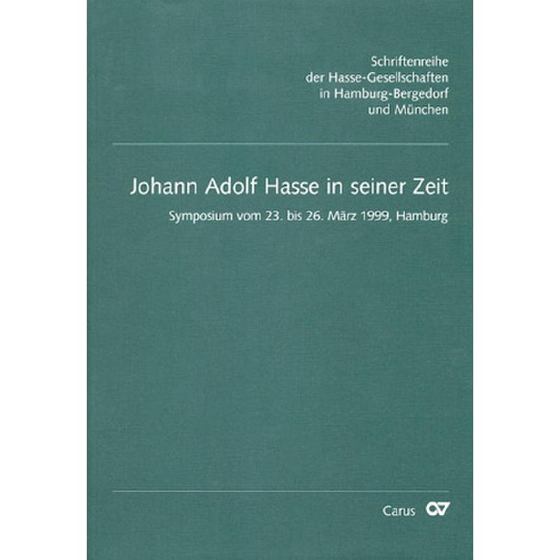 Titelbild für CARUS 90015-00 - Johann Adolf Hasse in seiner Zeit