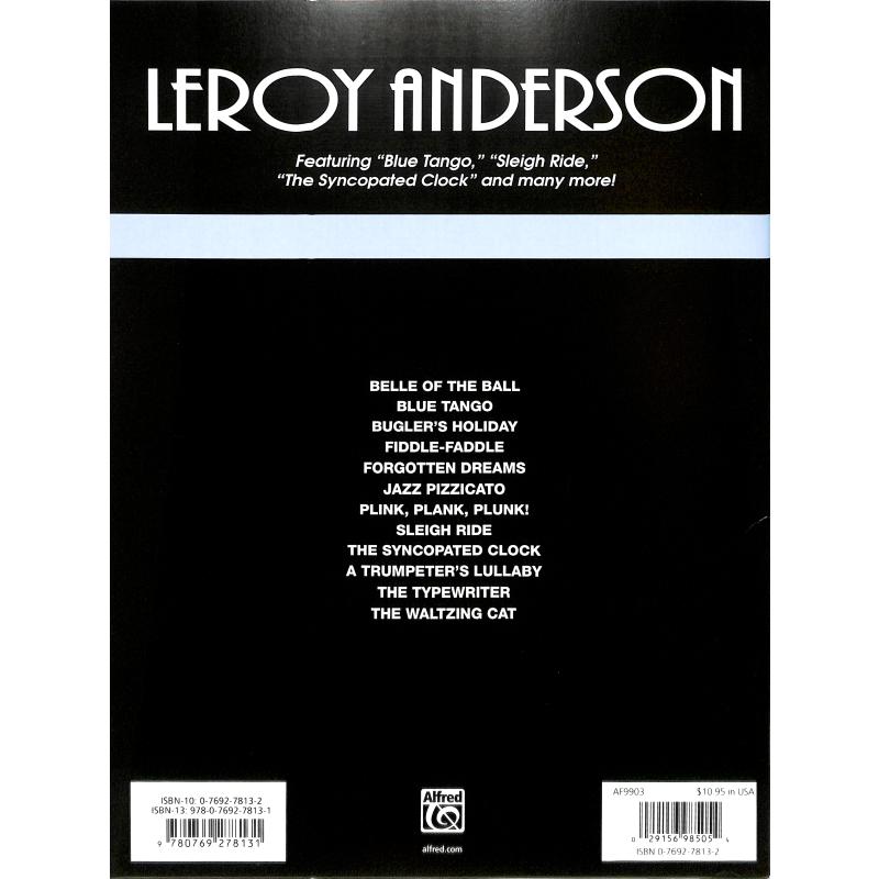 Notenbild für AF 9903 - LEROY ANDERSON - EASY PIANO