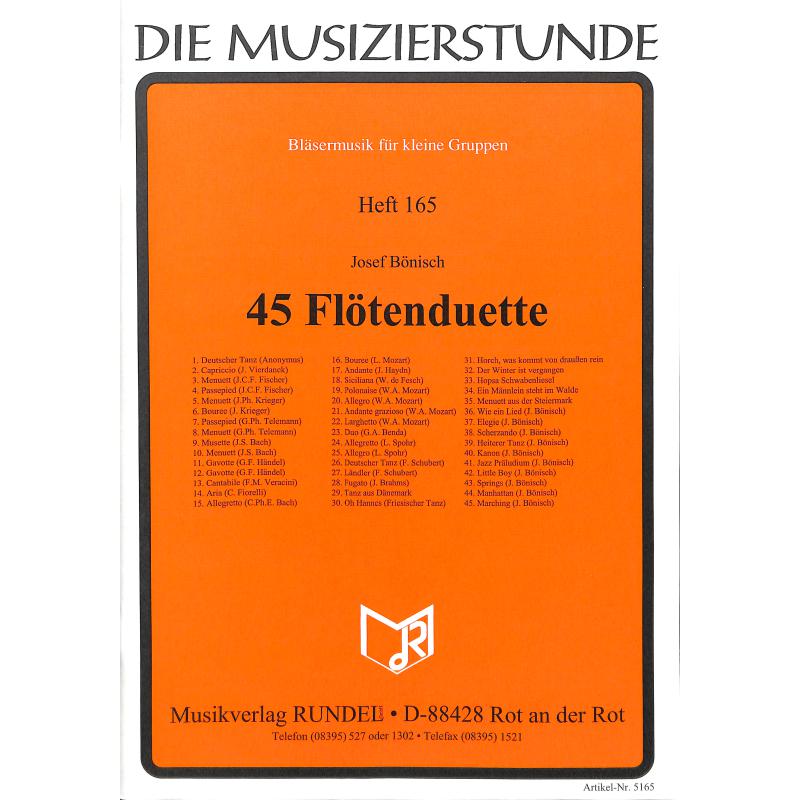 Titelbild für RUNDEL 5165 - 45 FLOETENDUETTE