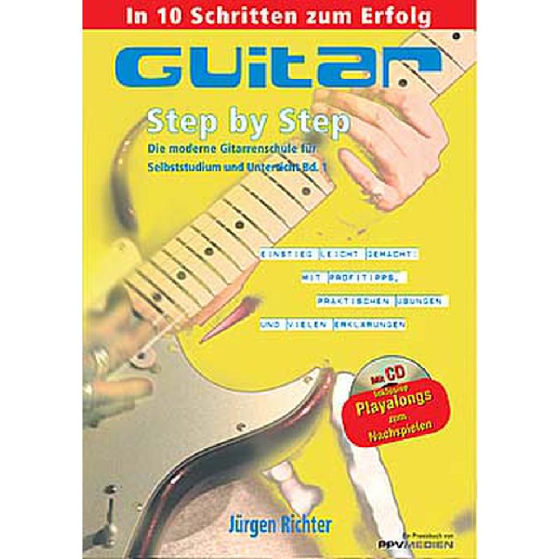 Titelbild für 978-3-95512-137-2 - Guitar step by step 1