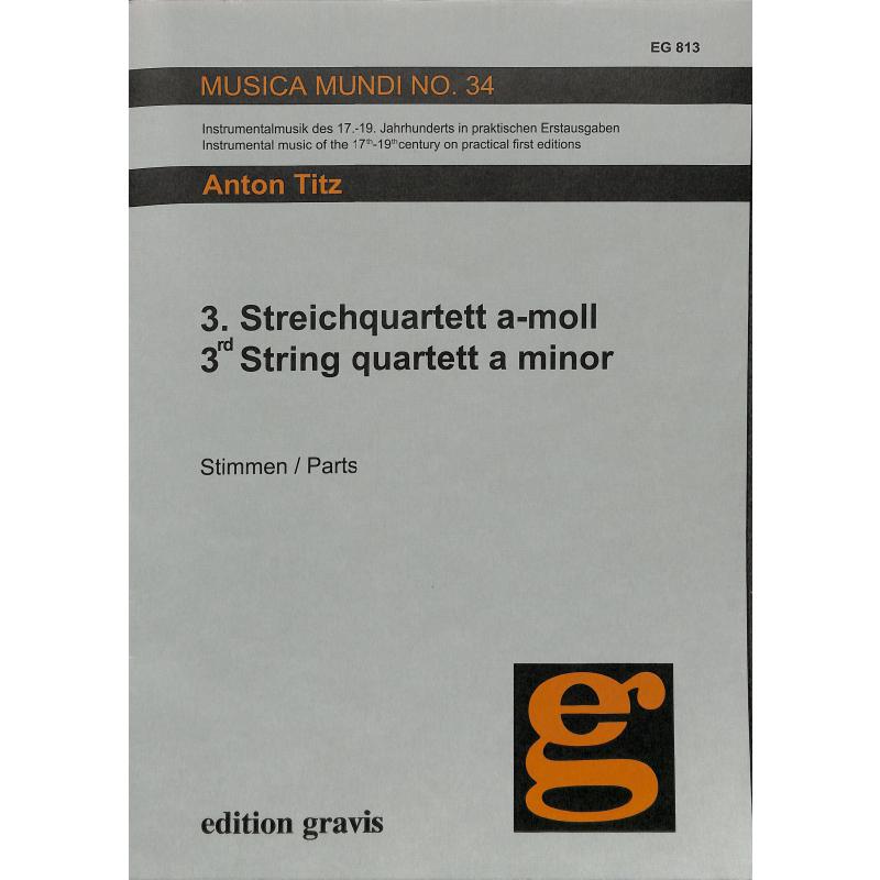 Titelbild für EG 813 - QUARTETT 3 A-MOLL