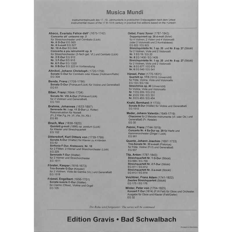 Notenbild für EG 813 - QUARTETT 3 A-MOLL